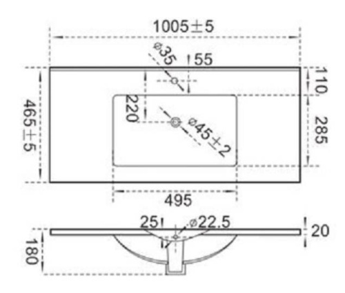 Умывальник CeramaLux 9010E