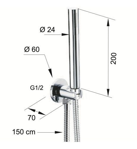Душевой гарнитур Daniel A546435DP
