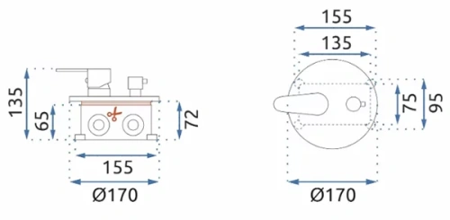 Душевая система Rea Mild Black Rose Gold P9143