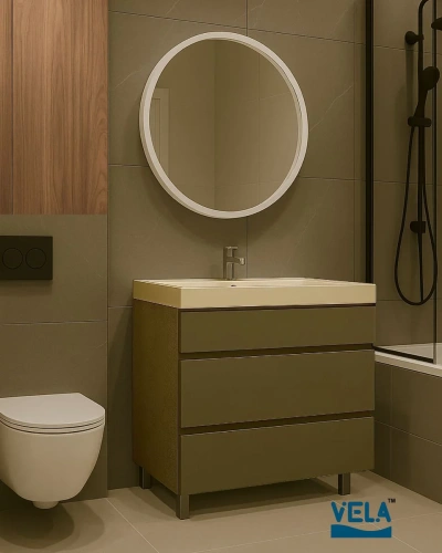 Тумба напольная Vela Мира Лайт 70Н под Classica (бетон/серый мат) TU2815