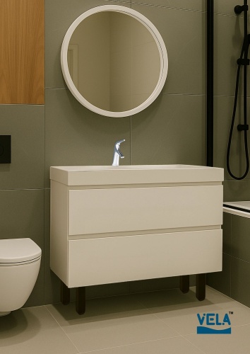 Тумба напольная Vela Мира 80Н под Classica (белая матовая) TU8190