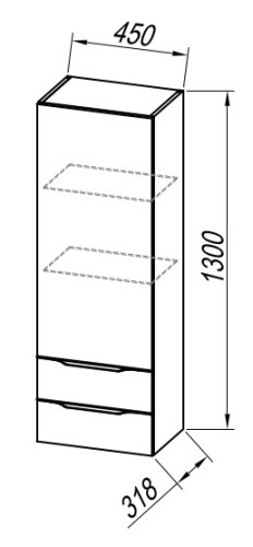 Пенал подвесной Kolpa-san Malaya 1301 45 Oak Natur 573730 Пенал подвесной Kolpa-san Malaya 1301 45 Oak Natur 573730