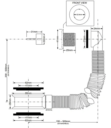 Перелив для умывальника McALPINE BANJO-POL2