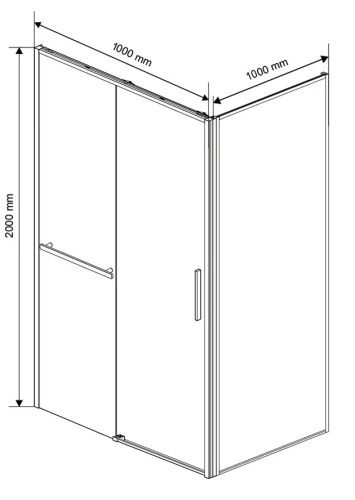 Душевой уголок Vincea Slim Soft VSR-1SS1010CL