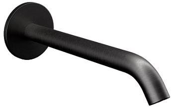 Излив настенный 19 см Remer X Style 91XLCFP, черный брашированный хром