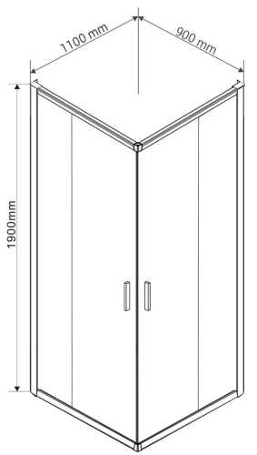 Душевой уголок Vincea Garda VSS-1G9011CLB