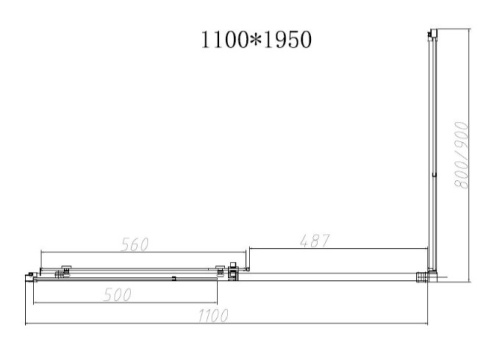 Душевой уголок Vincea Slim-N VSR-4SN9011CLGM