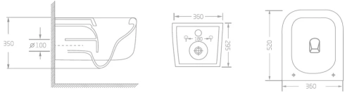Унитаз подвесной Vincea Capri VT1-63T