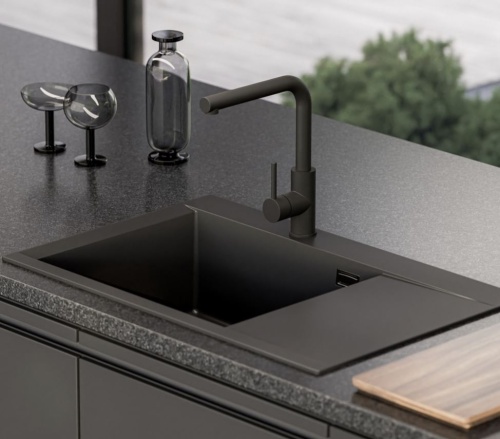 Мойка для кухни Alveus PURE-G 70R Algranit DEEP BLACK-A90 790x520x198 1149503