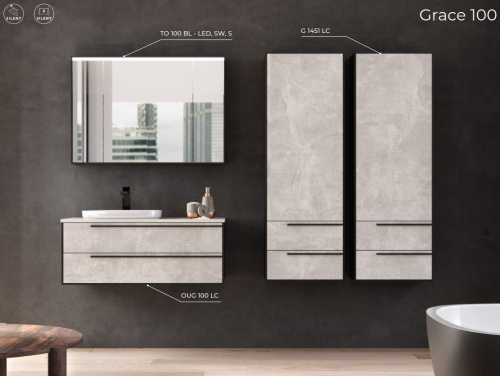 Тумба подвесная Kolpa-san Grace OUG 100 Light concrete 547360 Тумба подвесная Kolpa-san Grace OUG 100 Light concrete 547360