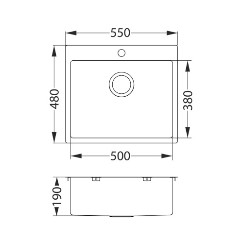 Мойка для кухни Alveus QUARTO 10 BRS-90 550x480 1124382