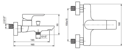 Смеситель для ванны Ahti Heinola HN405001