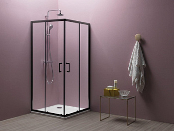 Душевой уголок Kolpa-San Eco quat TKK 80 black transparent 515230