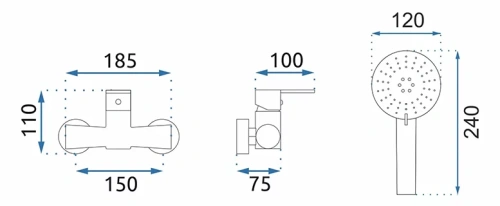 Смеситель для душа Rea Mild rose gold B9149