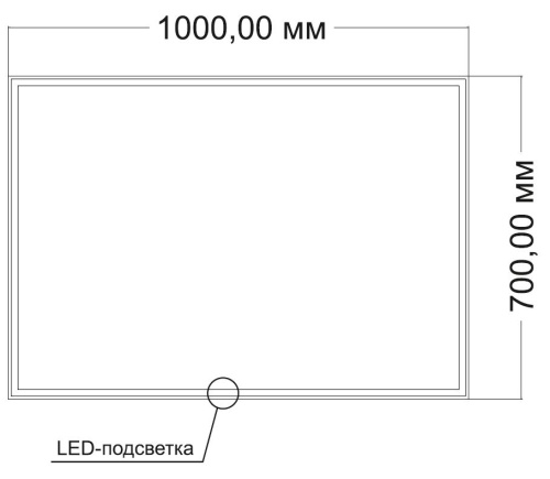 Зеркало Vincea LED VLM-3VN1007-2 1000х700