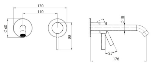 Смеситель для раковины Remer Metrica MC15PLWBXV, сталь