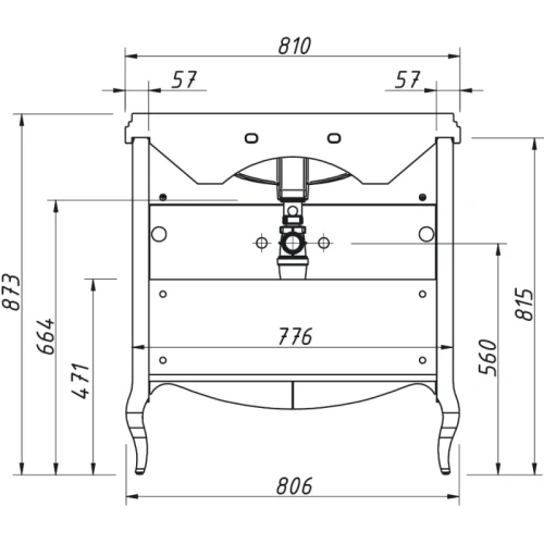Тумба напольная Caprigo Verona 80 33518-TP813
