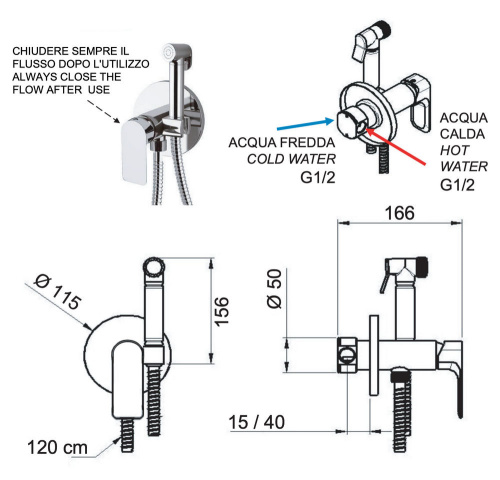 Гигиенический душ Remer Infinity I65WBO, белый матовый