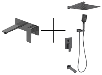 Набор душевой со смесителем Oliveeka OL-88939003+869003-BGM