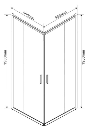 Душевой уголок Vincea Garda VSS-1G8090CLBN