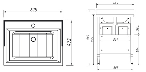 Тумба напольная Caprigo Albion 60 10310-B074