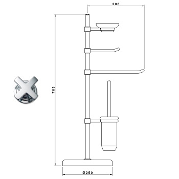 Напольная стойка Nicolazzi 1496BCR