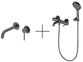 Душевая система для ванны со смесителем Oliveeka OL-639017+88869017-BGM