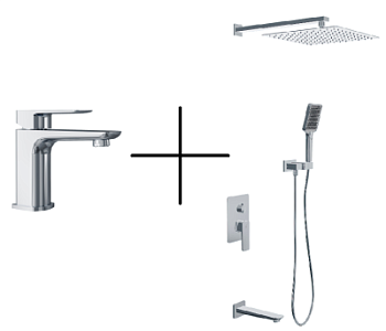 Набор душевой со смесителем Oliveeka OL-88939003+139003-CR