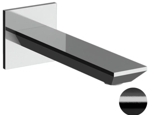 Излив настенный 18 см Remer Edge 91EGCFP, черный брашированный хром