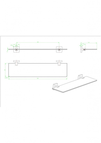 Полка CeramaLux Quadro 61911