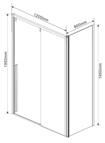 Душевой уголок Vincea Lugano VSR-1L8012CLB-1
