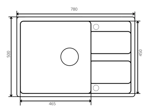 Мойка кухонная Zorg Apollo 78 черный опал
