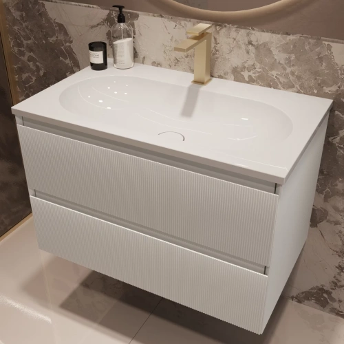 Тумба подвесная Vincea Welle 800 M.White Soft-touch VMC-2WL800MW