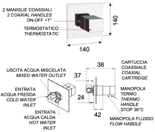 Смеситель для душа Remer Q-Elegance QT30