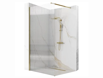 Душевая стенка Rea Aero Intimo gold matt 120x200 K4127