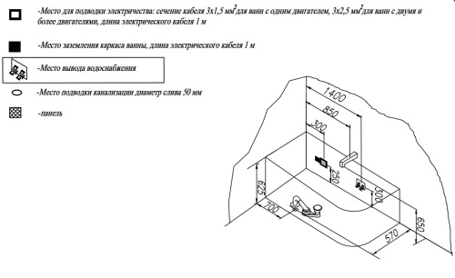 Ванна акриловая Kolpa-San Dream SP 170x75 D
