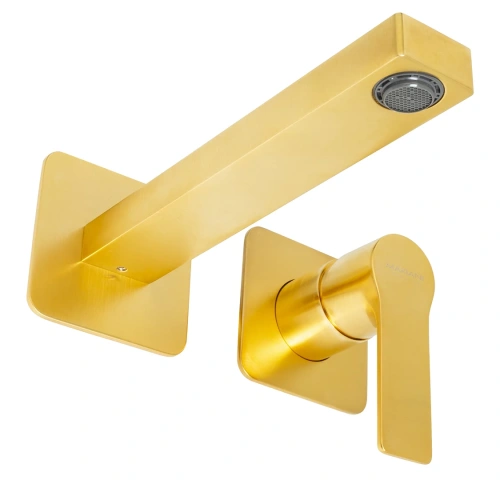 Смеситель для раковины Mariani Kali B22565KLP, золото брашированное