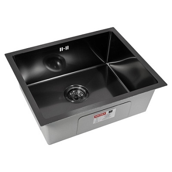 Мойка кухонная Arfeka Eco AR 550*450 black PVD NANO decor millet grains