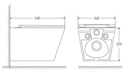 Комплект Oliveeka инсталляция OL-MQ-003 с унитазом OL-6016 и кнопкой OL-R22-CR