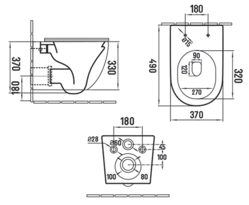 Унитаз подвесной Vincea Globo VT1-14SMO