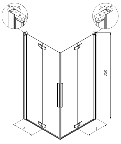 Душевой уголок Kolpa-San Polaris Fold Q 80 silver brill transparent 516090
