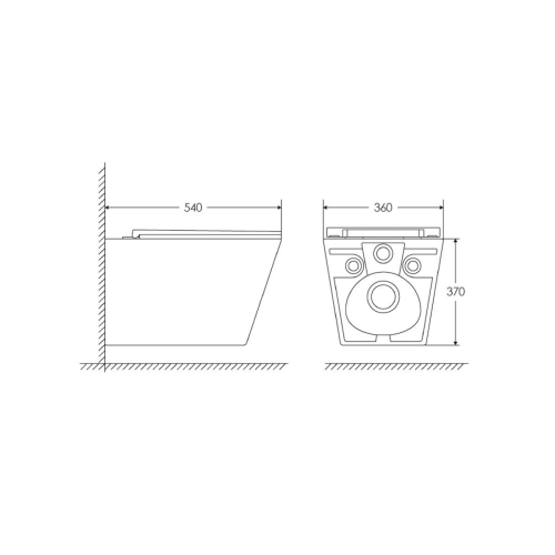 Комплект Oliveeka инсталляция OL-MQ-003 с унитазом OL-6016 и кнопкой OL-E12-BGM