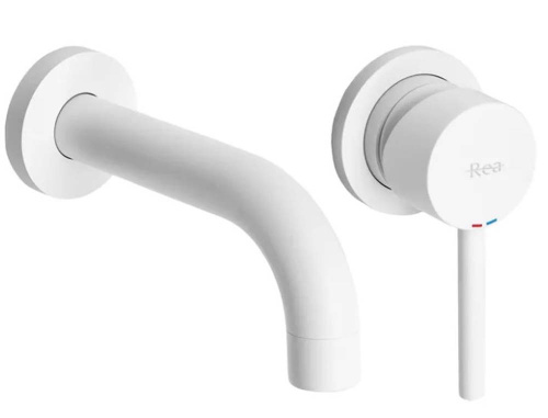 Смеситель для умывальника Rea Lungo White matt B9559