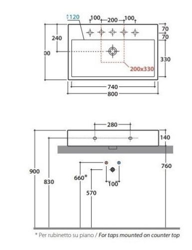 Умывальник Globo STONE SCQ811BI