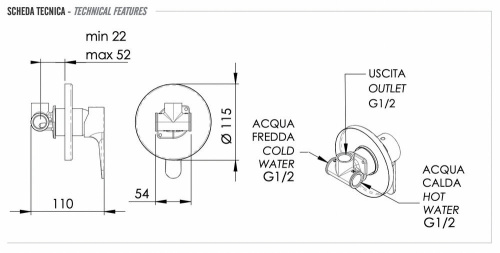 Смеситель для душа Remer Winner W30