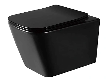 Унитаз подвесной Rea Raul black mat C1100
