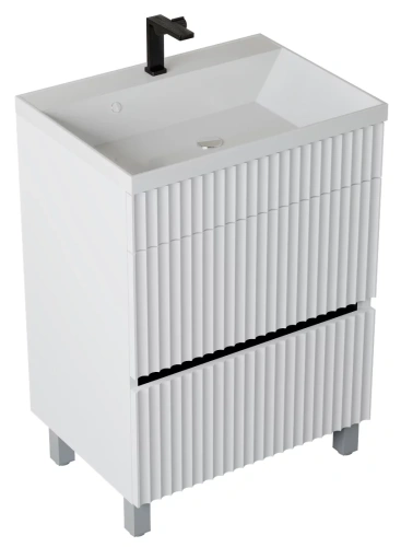 Тумба напольная Vela Волна 70Н под Classica (белый мат) черный гола TU9264