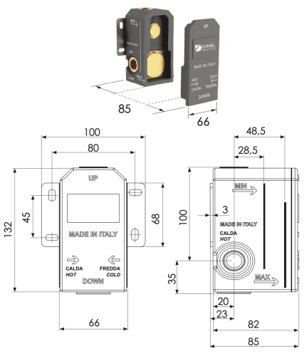 Скрытая часть на 1 или 2 выхода Daniel DANBOX