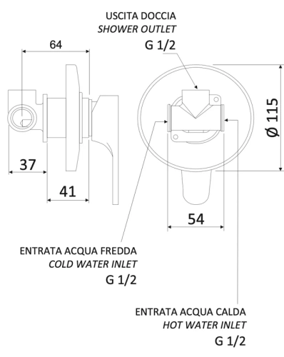 Смеситель для душа Mariani Surf B00179SF