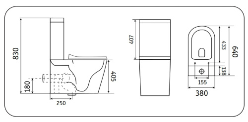 Унитаз напольный Ceramalux 2170AXMDH